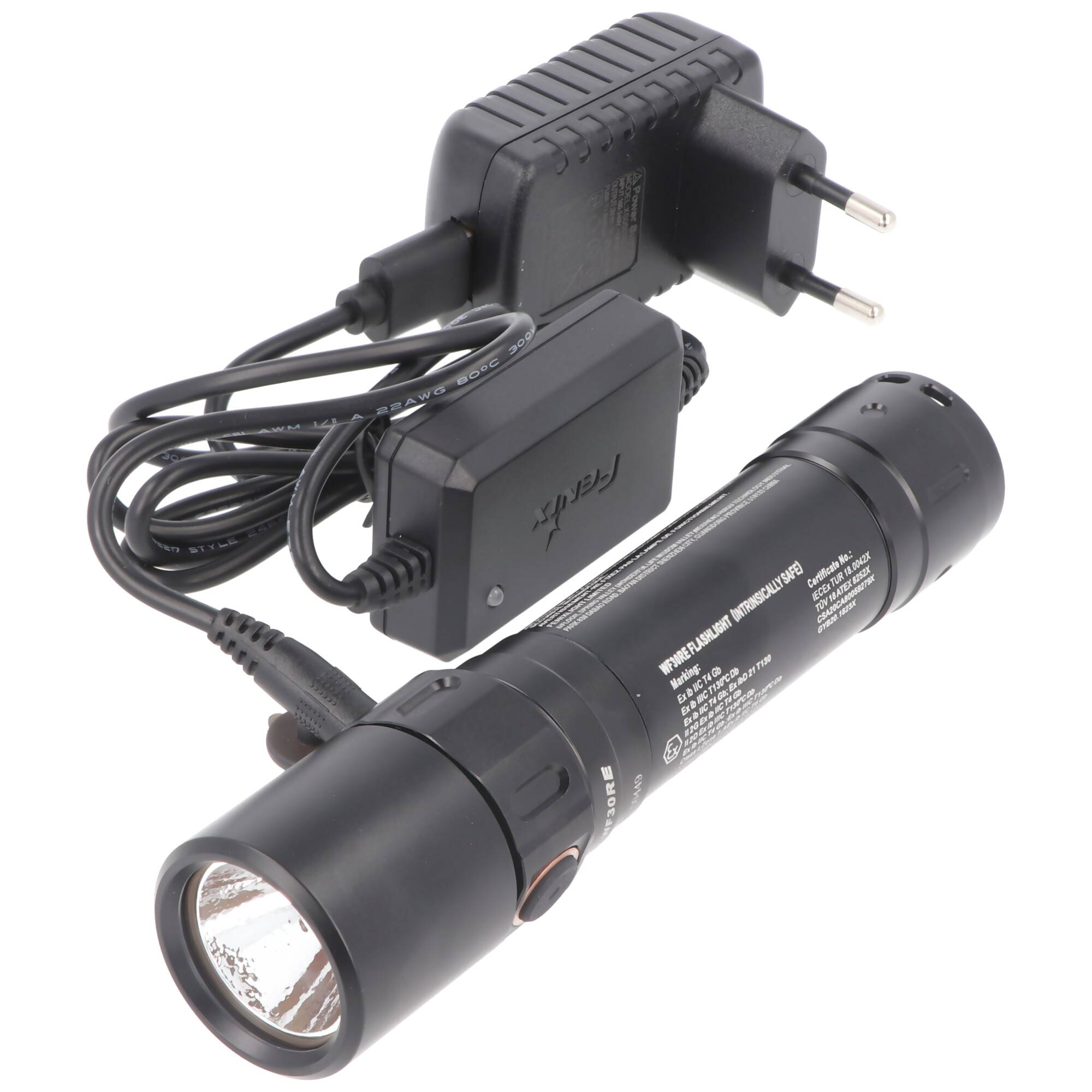 Fenix WF30RE die EX-Geschützte LED Taschenlampe inklusive Akku und Ladegerät