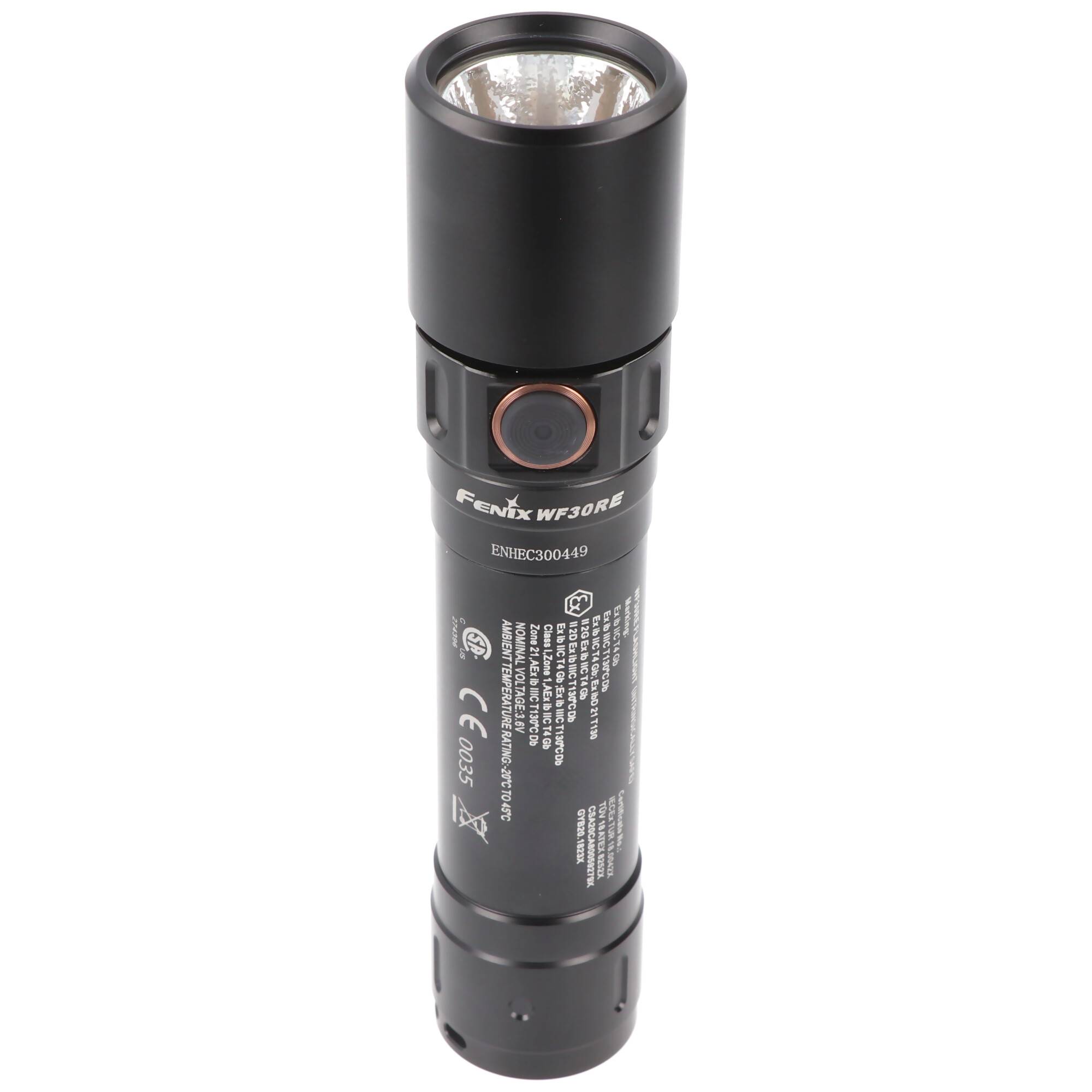 Fenix WF30RE die EX-Geschützte LED Taschenlampe inklusive Akku und Ladegerät