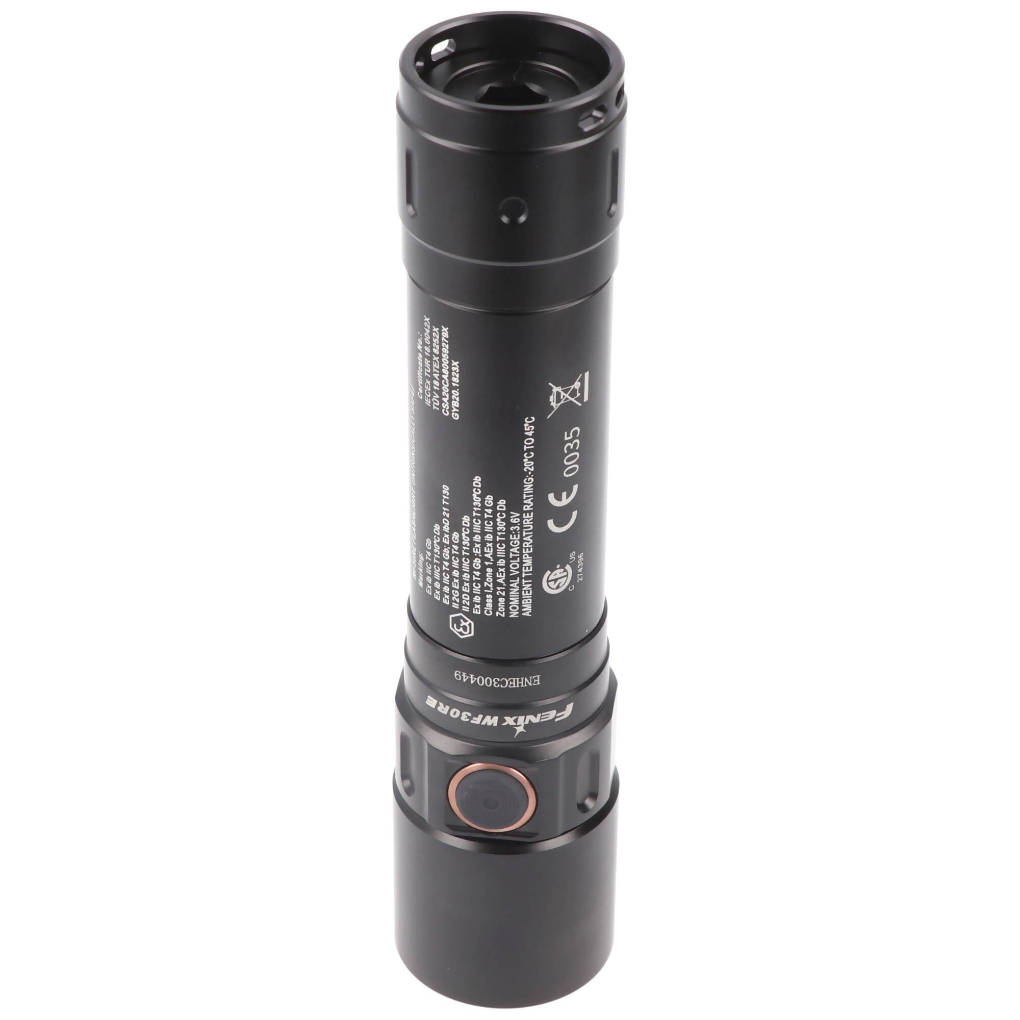 Fenix WF30RE die EX-Geschützte LED Taschenlampe inklusive Akku und Ladegerät