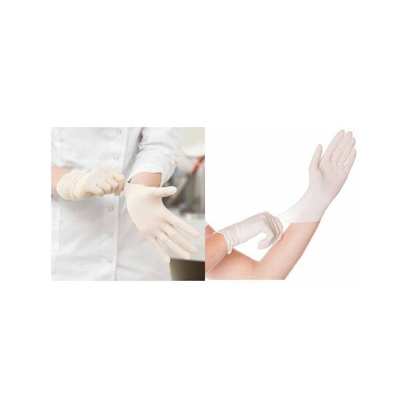 HYGOSTAR Latex-Handschuh SKIN, M, weiß, gepudert