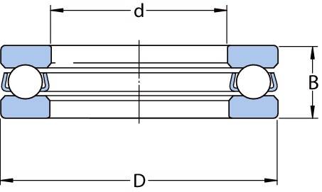 Axial-Rillenkugellager 51217 ID 85mm AD 125mm B.31mm SKF