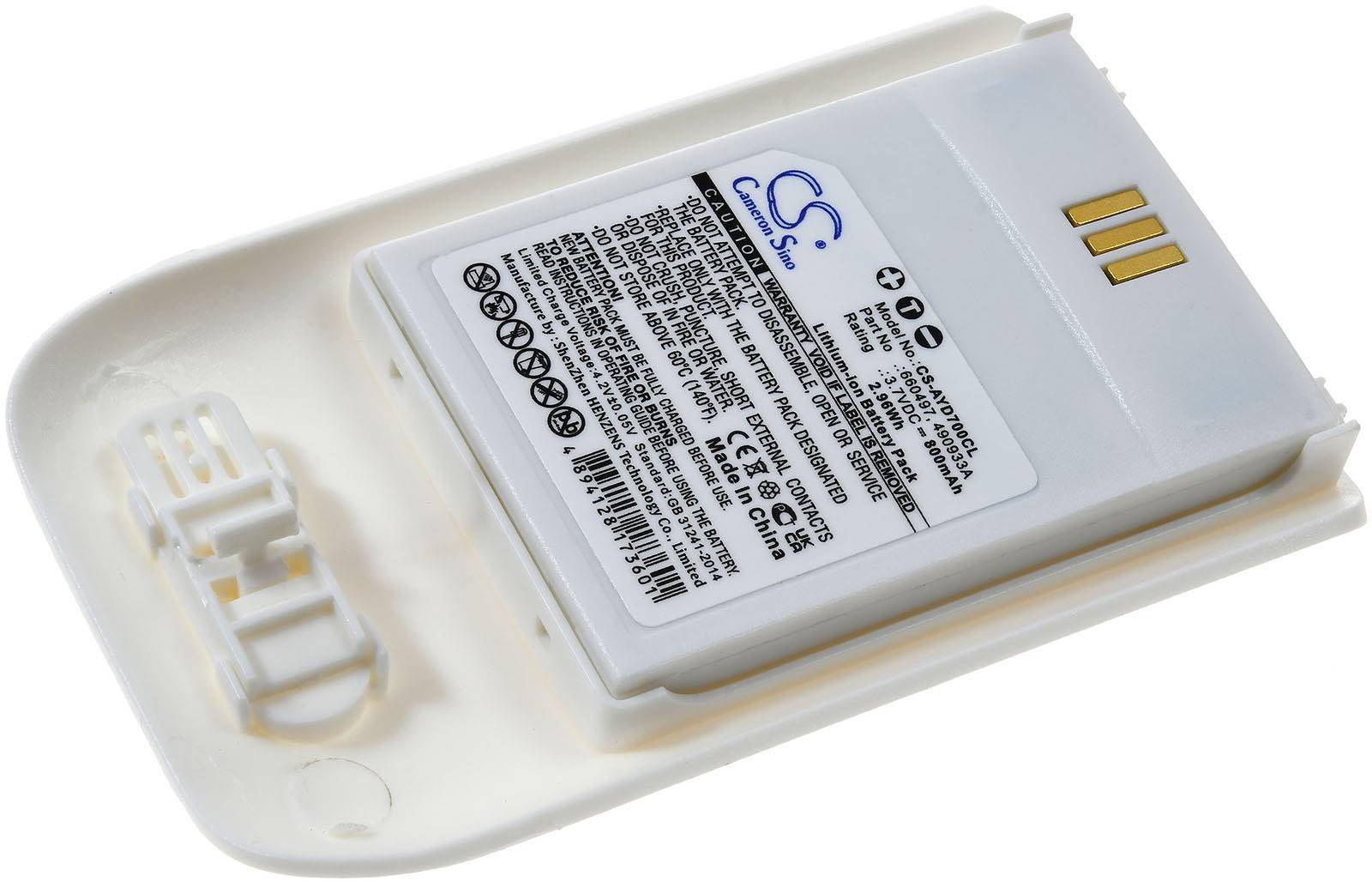 Powery Akku für Schnurlos-Telefon Mitel 5614 Weiß, 3,7V, Li-Ion