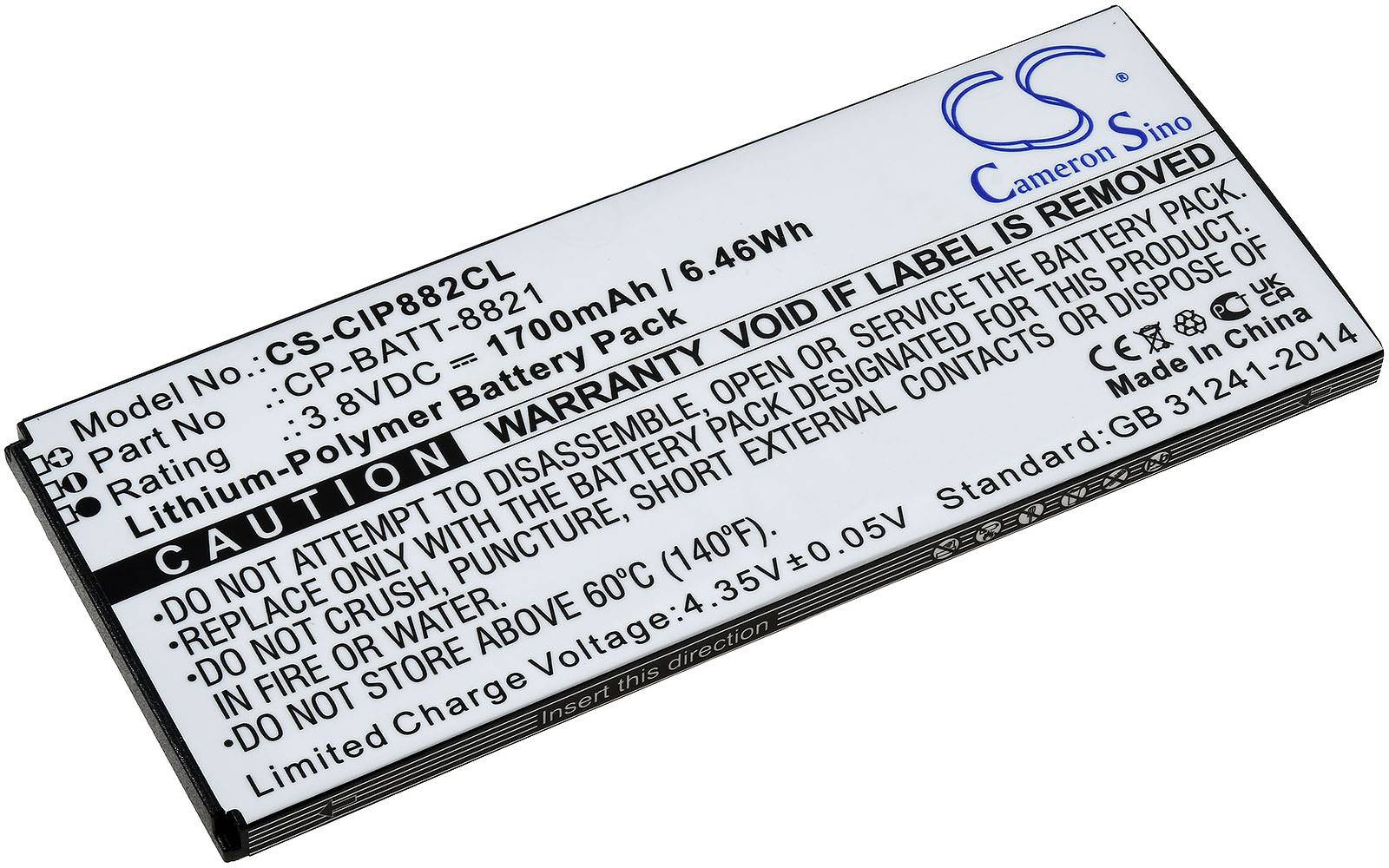Powery Standardakku für wireless IP Telefon Cisco 8821, 3,8V, Li-Polymer
