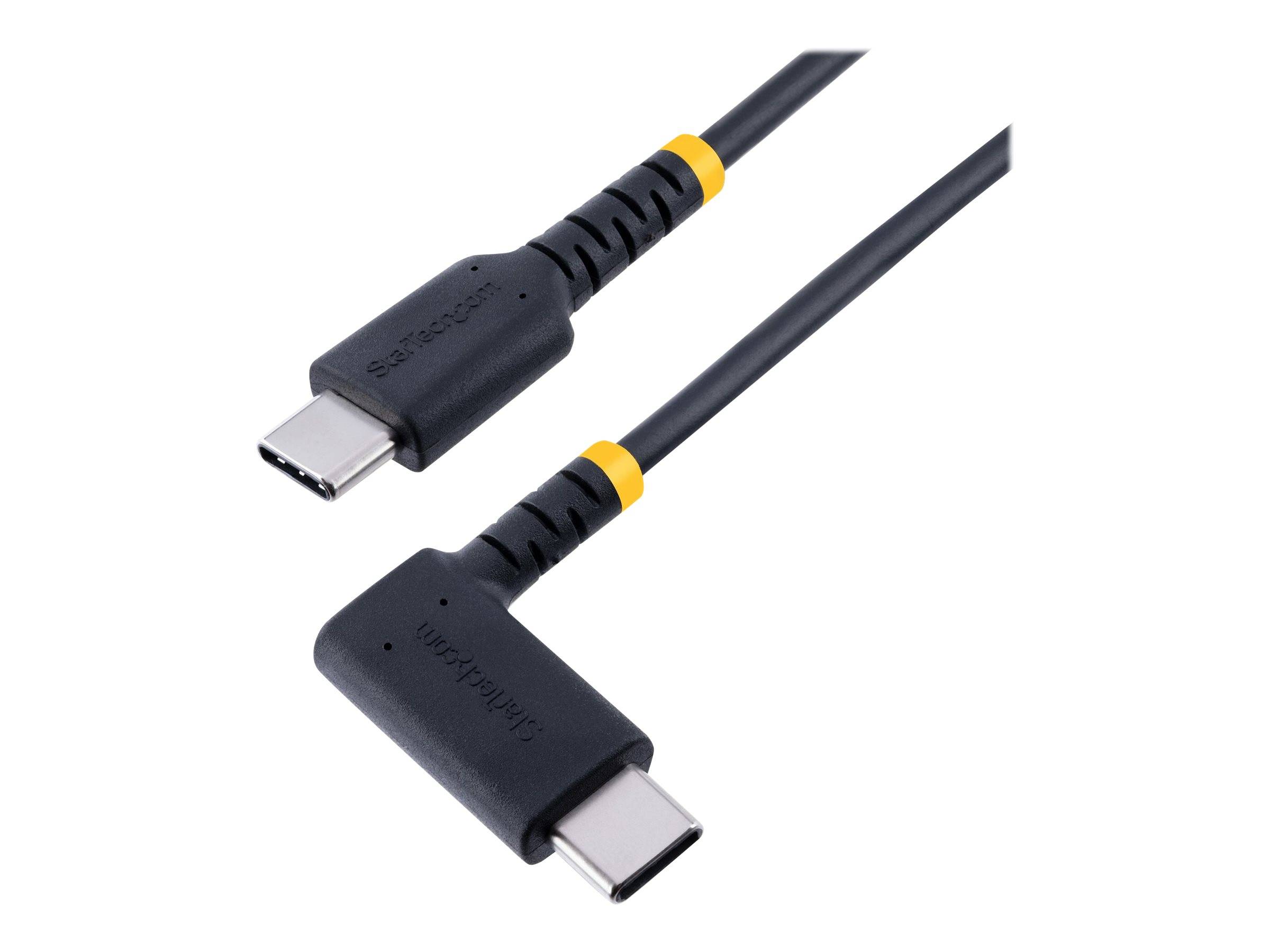 StarTech.com 6in (15cm) USB C Charging Cable Right Angle, 60W PD 3A, Heavy Duty Fast Charge USB-C Cable, USB 2.0 Type-C,