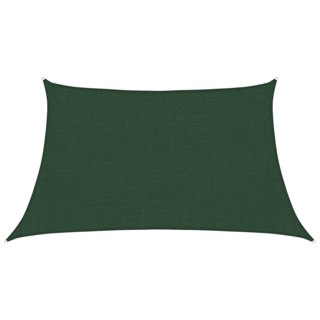 vidaXL Sonnensegel 160 g/m² Dunkelgrün 3/4x2 m HDPE