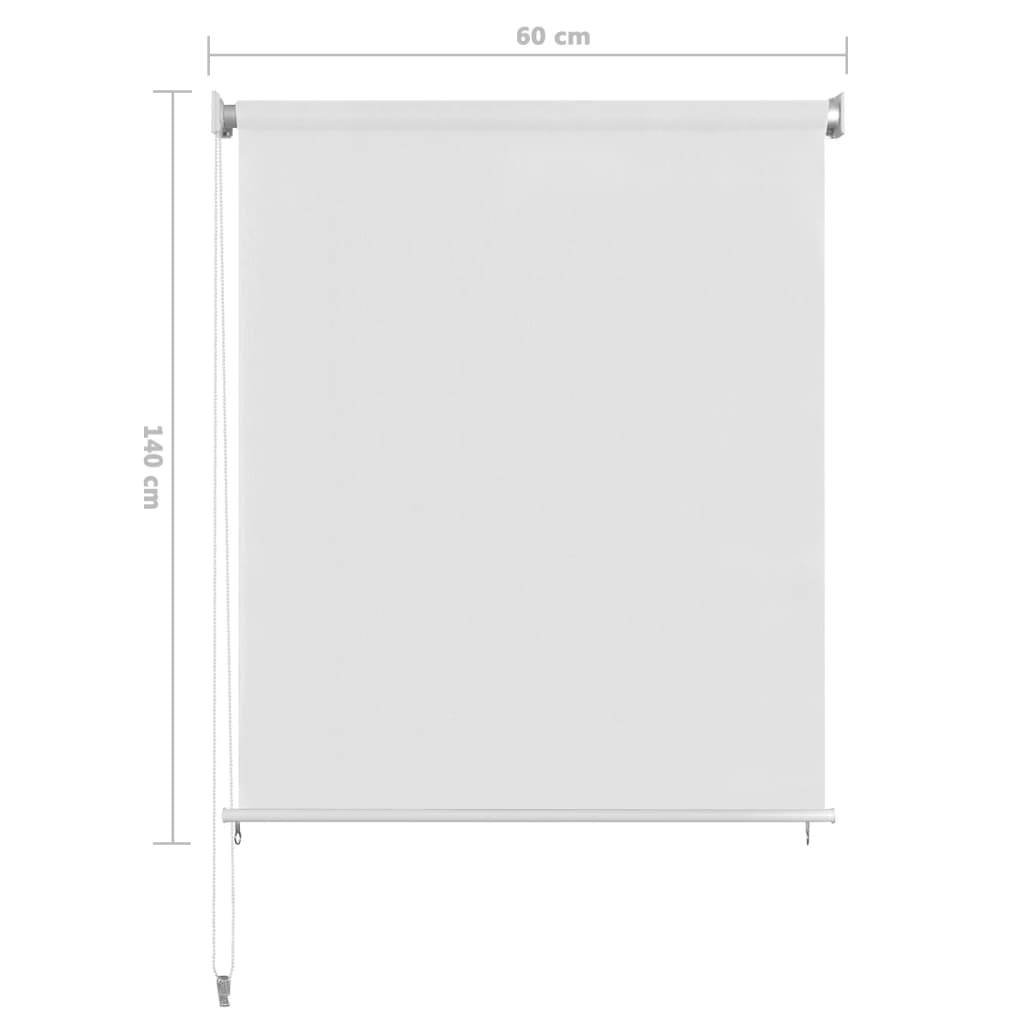 vidaXL Außenrollo Weiß 60x140 cm HDPE