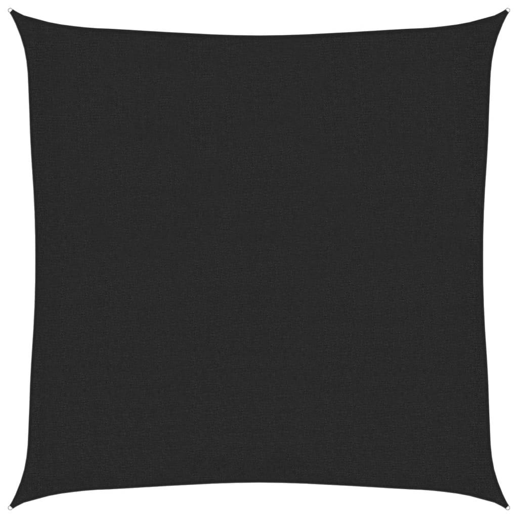 vidaXL Sonnensegel 160 g/m² Schwarz 2,5x2,5 m HDPE