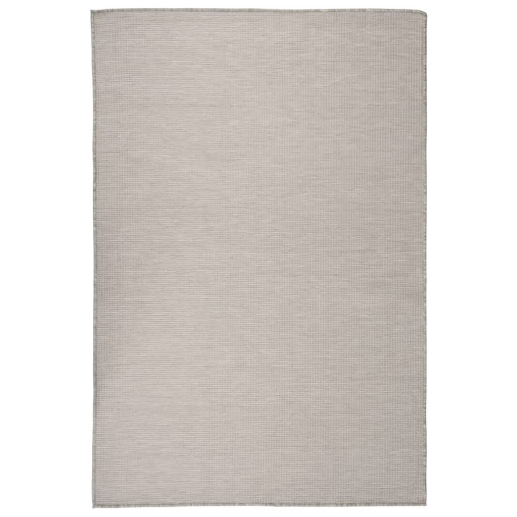vidaXL Outdoor-Teppich Flachgewebe 120x170 cm Taupe
