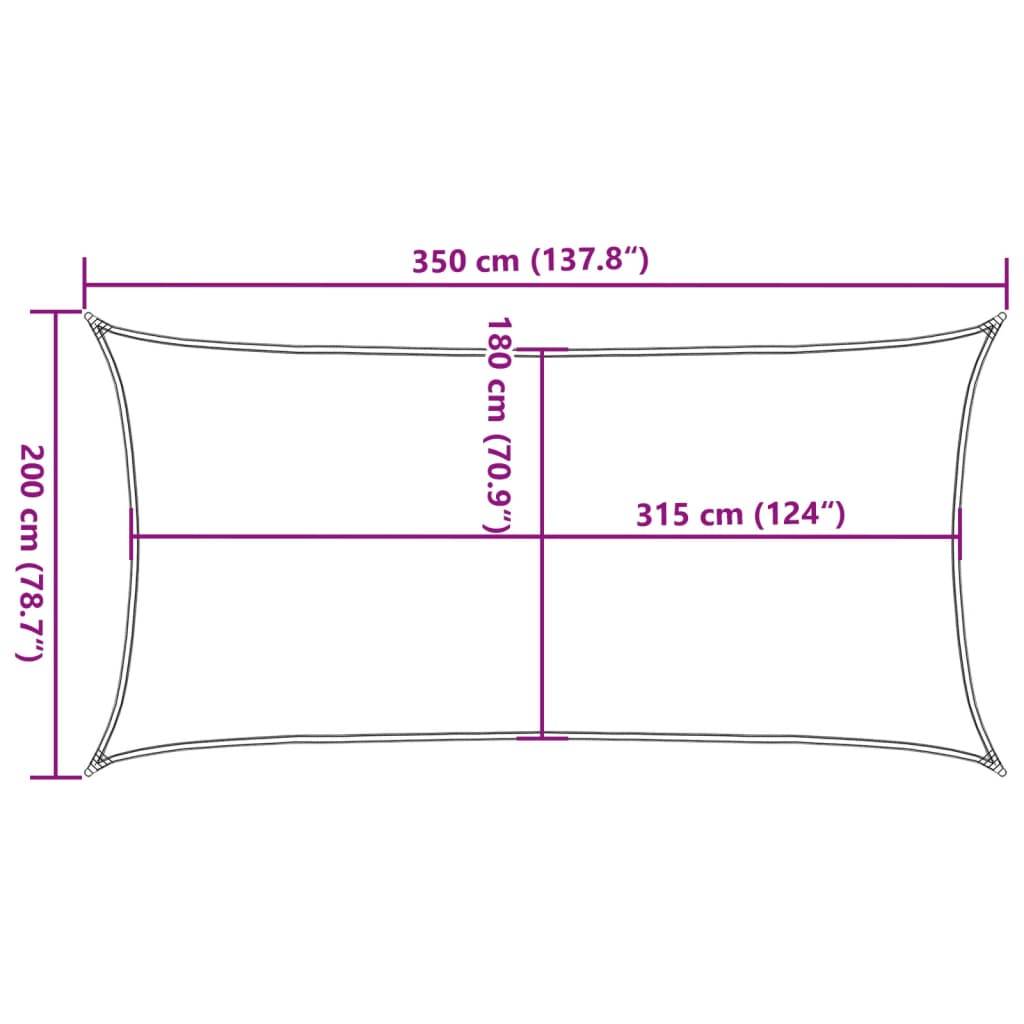 vidaXL Sonnensegel 160 g/m² Orange 2x3,5 m HDPE