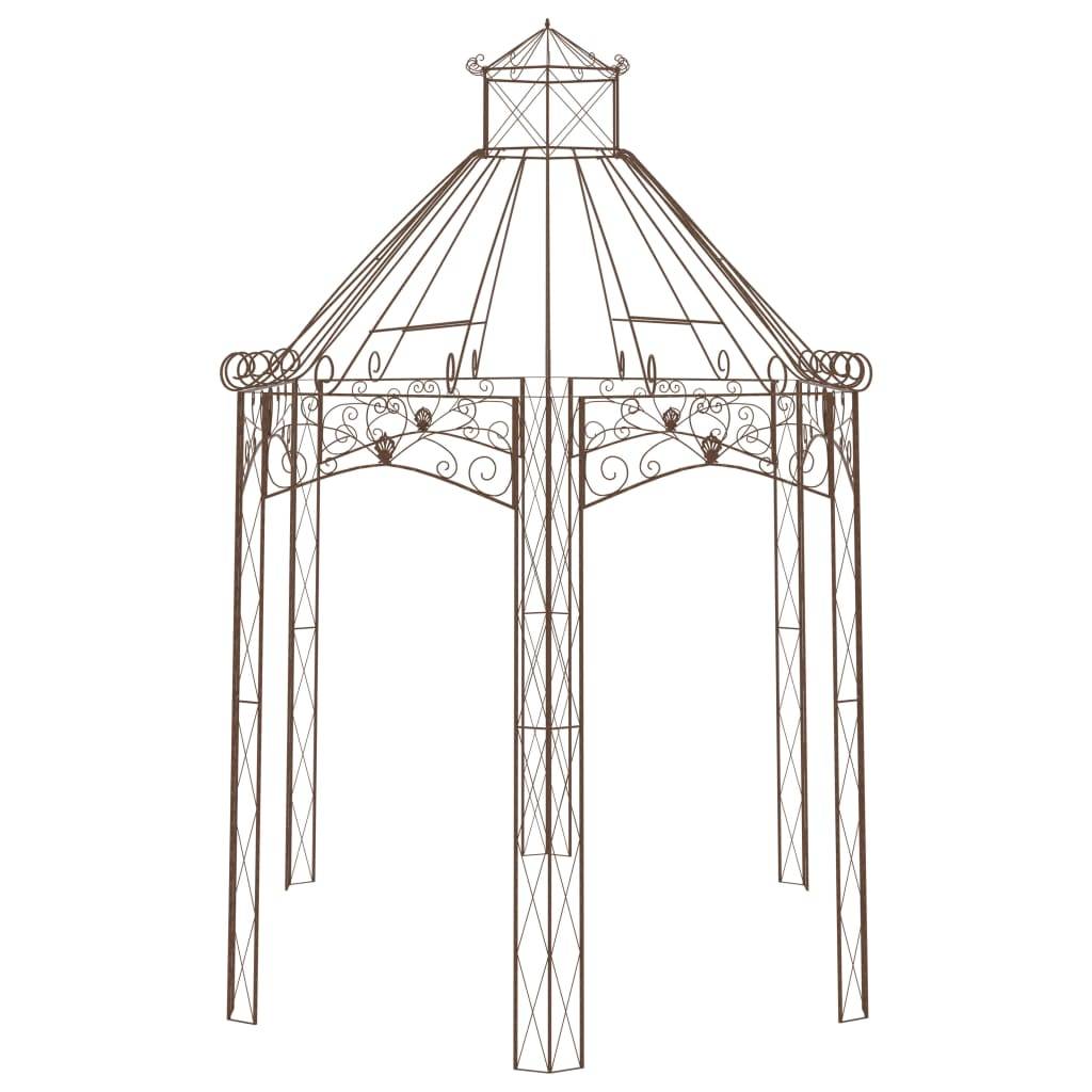 vidaXL Gartenpavillon Antik-Braun 400x258x378 cm Eisen