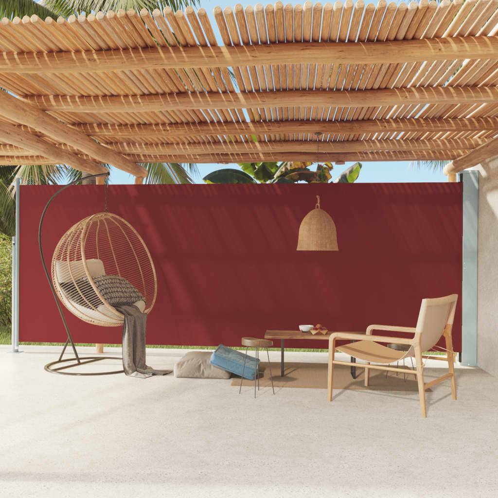 vidaXL Seitenmarkise Ausziehbar 200x600 cm Rot