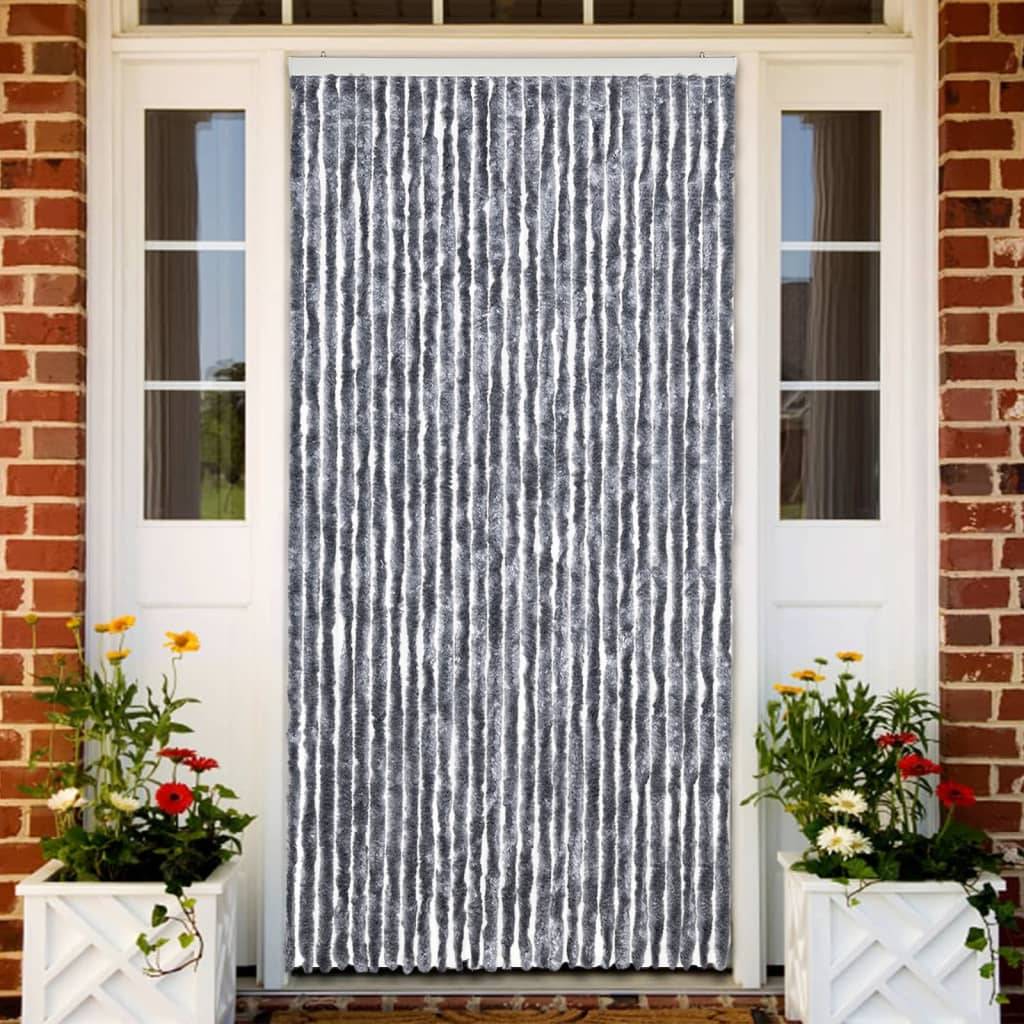 vidaXL Insektenschutz-Vorhang Silbern 118x220 cm Chenille