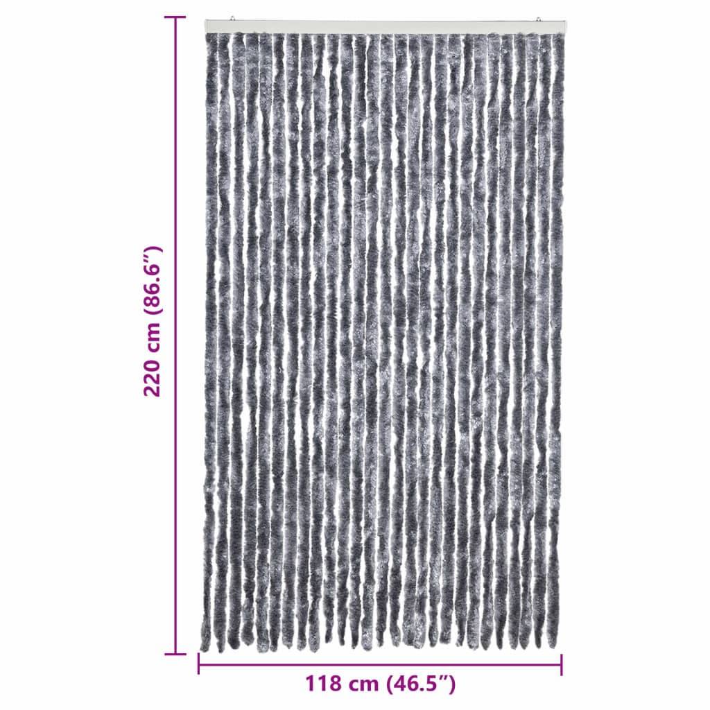 vidaXL Insektenschutz-Vorhang Silbern 118x220 cm Chenille