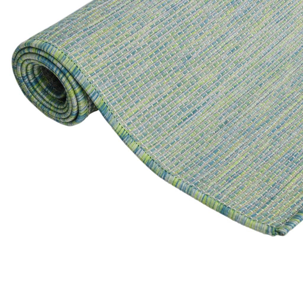 vidaXL Outdoor-Teppich Flachgewebe 80x250 cm Türkis