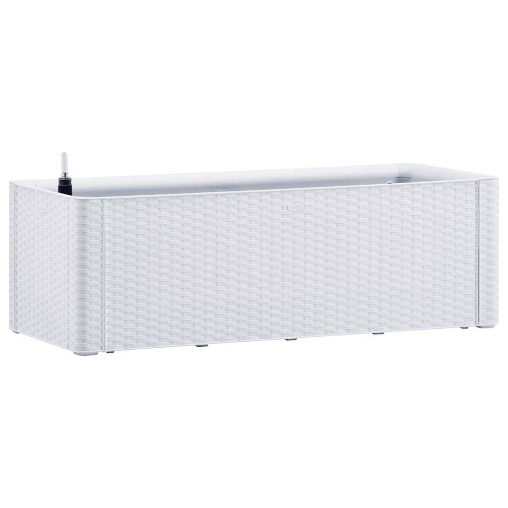 vidaXL Garten-Hochbeet mit Selbstbewässerungssystem Weiß 100x43x33 cm