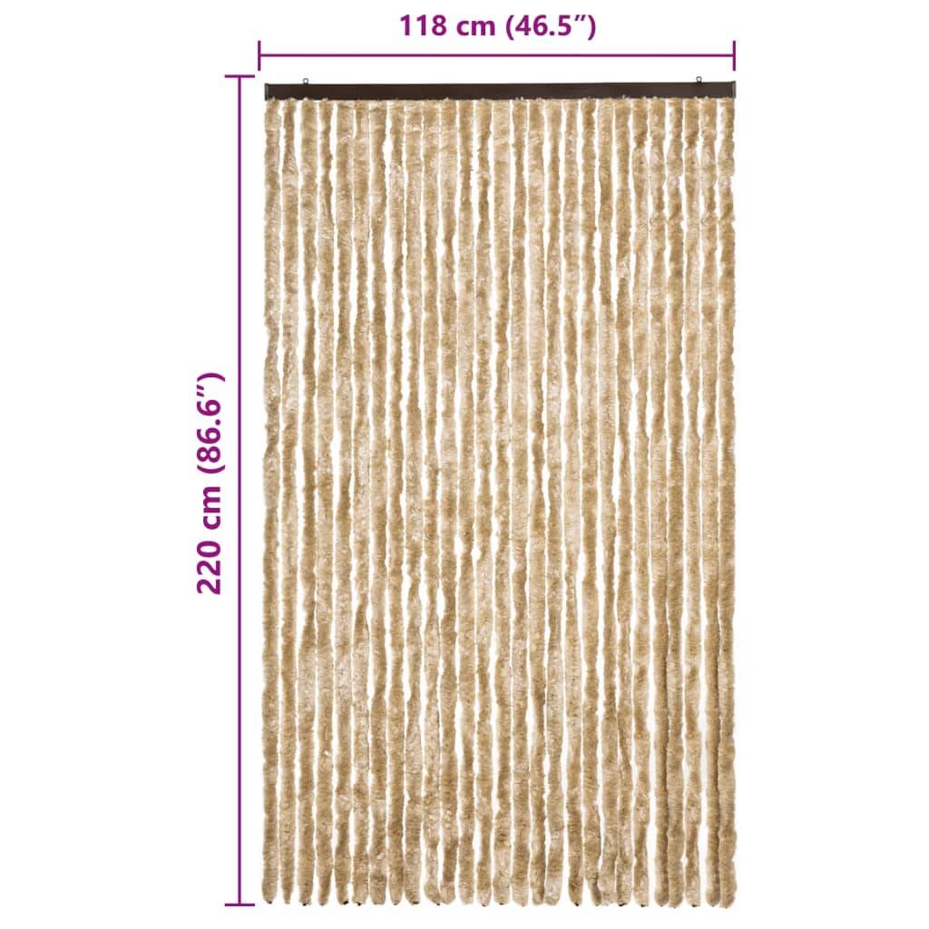 vidaXL Insektenschutz-Vorhang Beige 118x220 cm Chenille