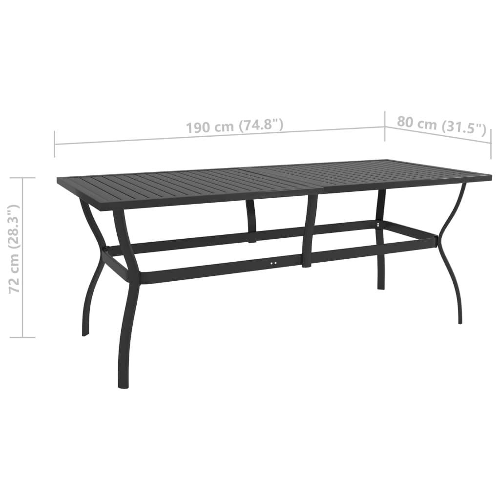 vidaXL 7-tlg. Garten-Essgruppe Textilene und Stahl