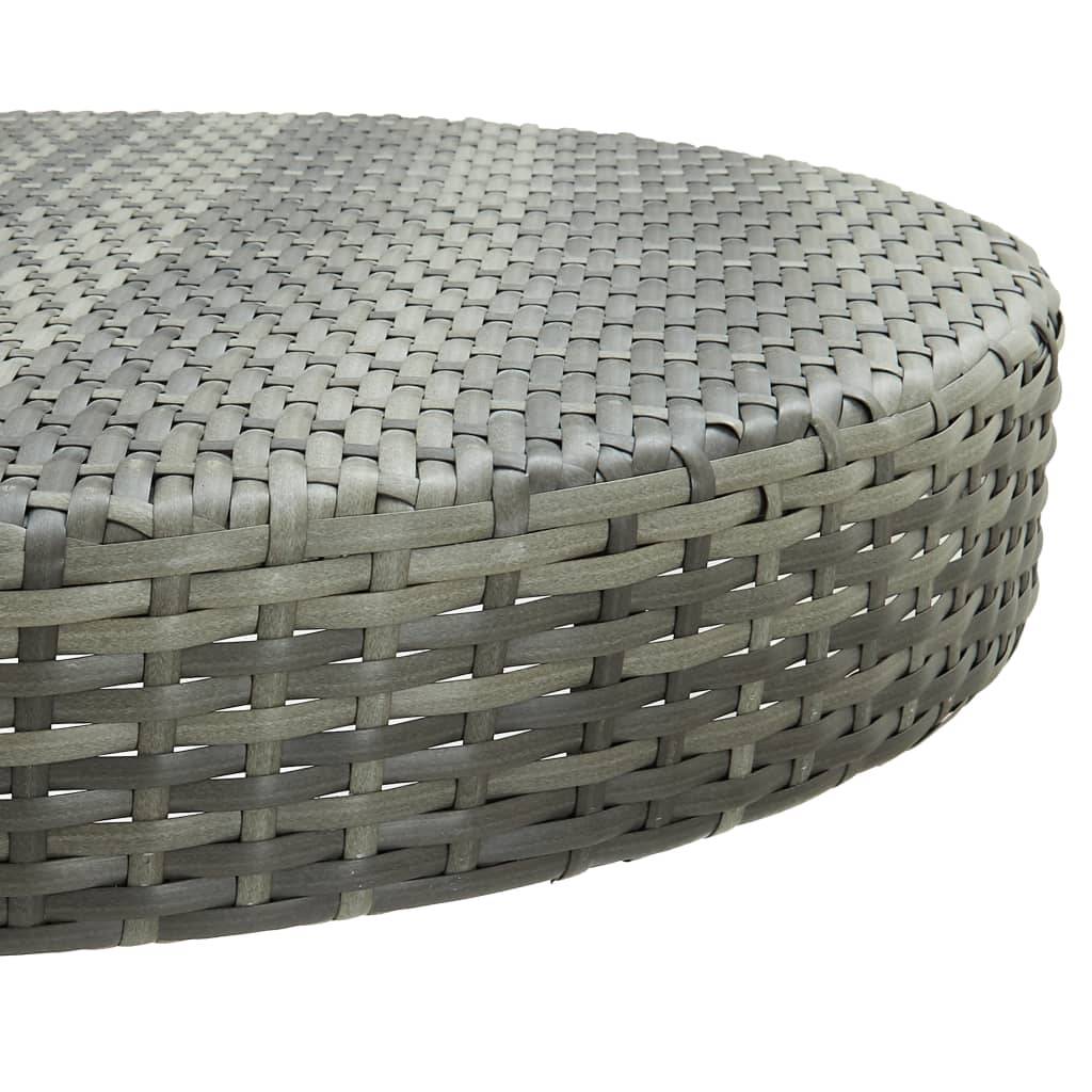 vidaXL Gartentisch Grau 75,5x106 cm Poly Rattan