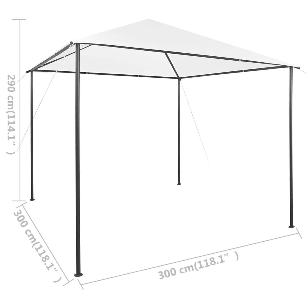 vidaXL Pavillon 3x3x2,9 m Weiß 180 g/m²