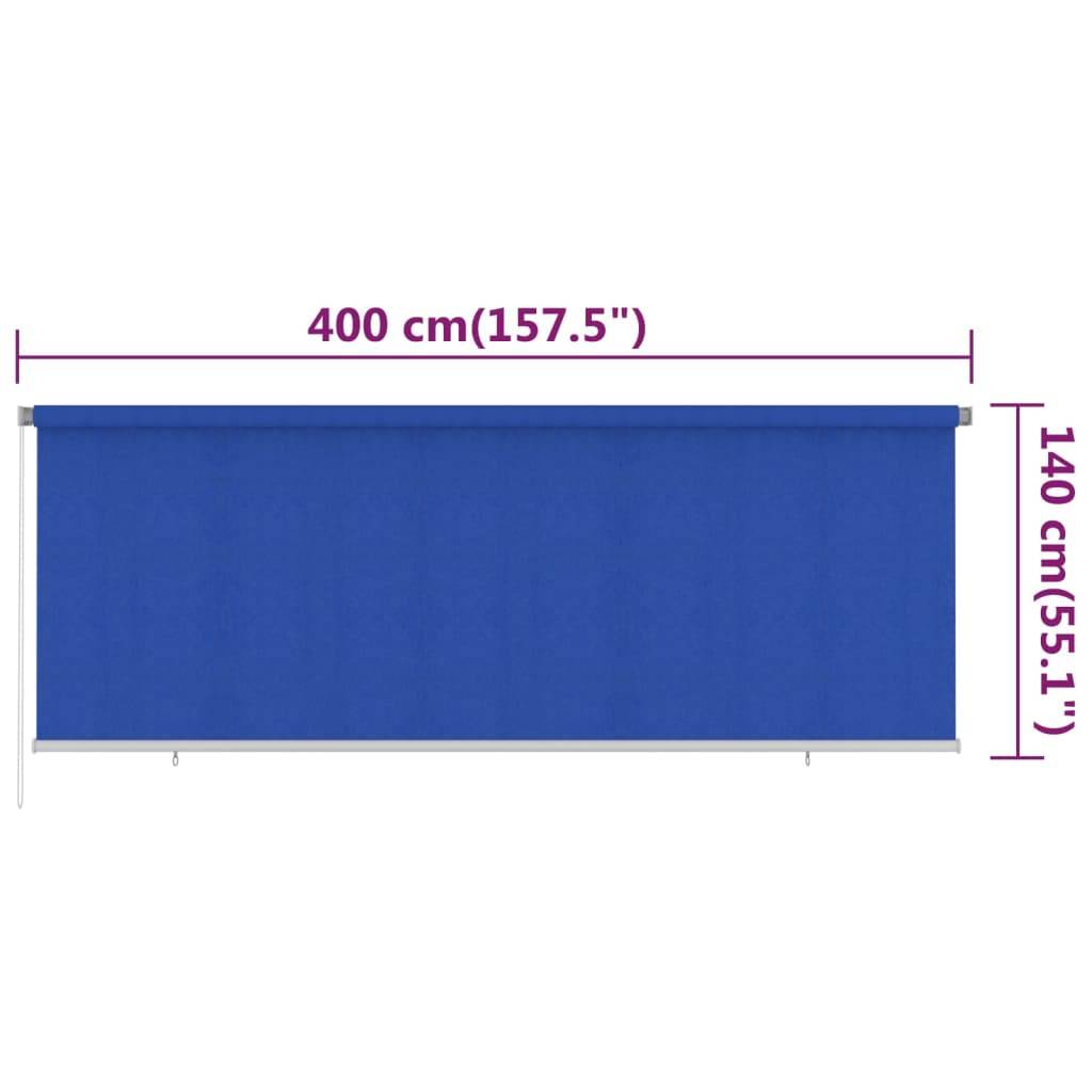vidaXL Außenrollo 400x140 cm Blau HDPE