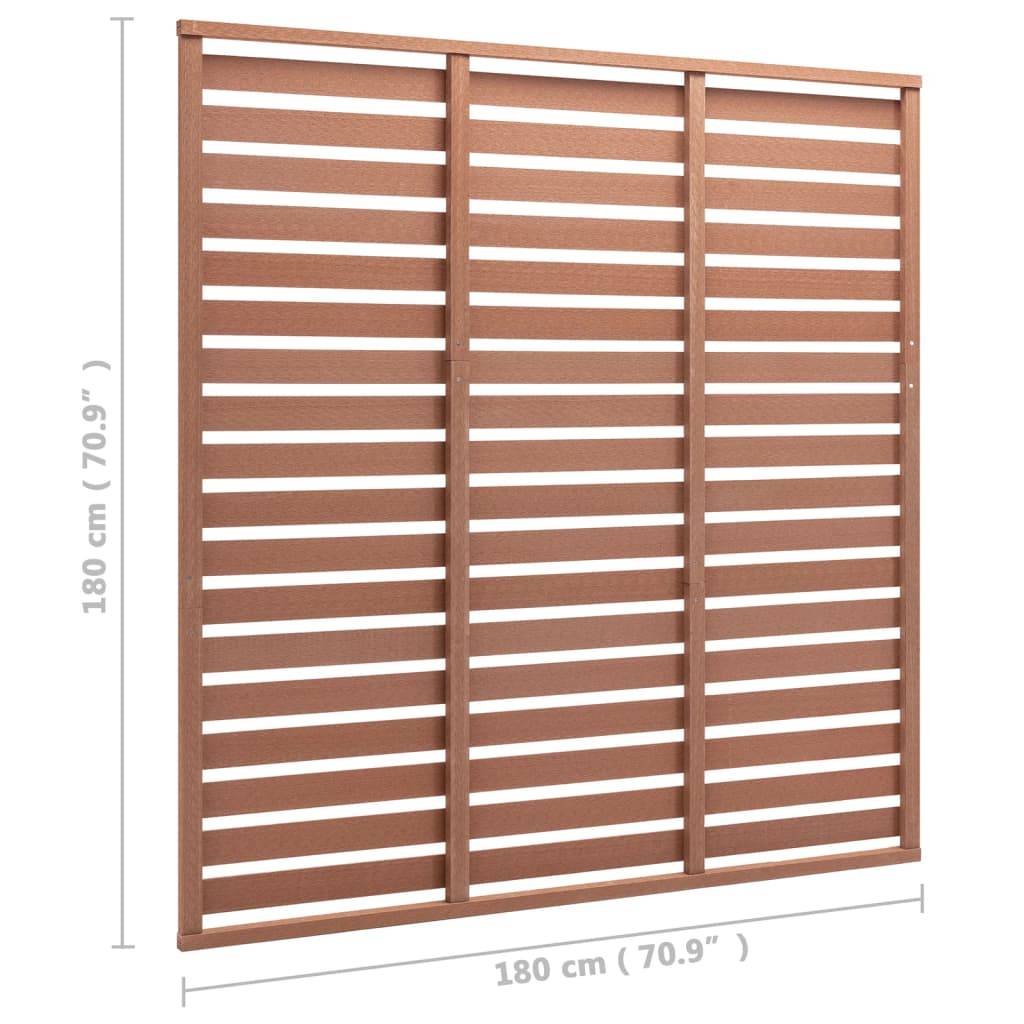 vidaXL Zaunplatte WPC 180x180 cm Braun