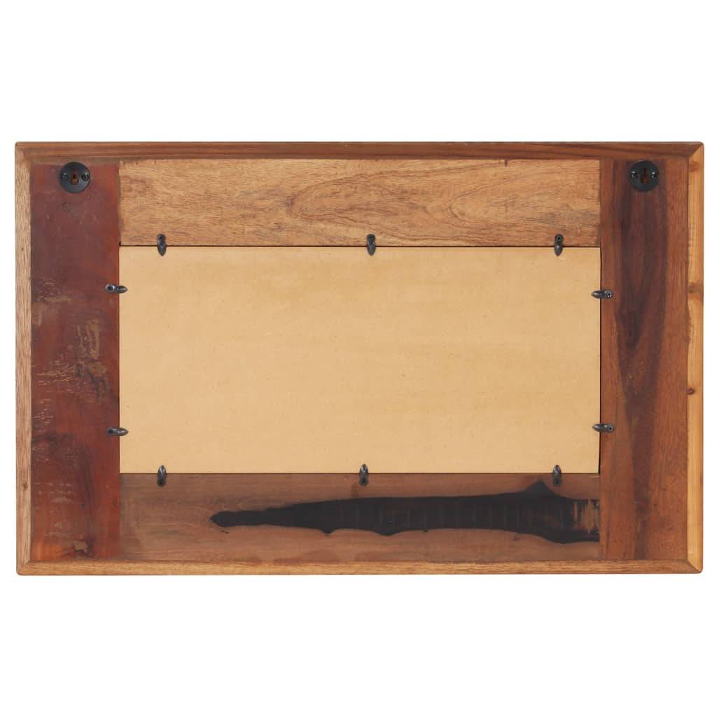 vidaXL Spiegel mit Buddha-Verzierung 80x50 cm Recyceltes Massivholz