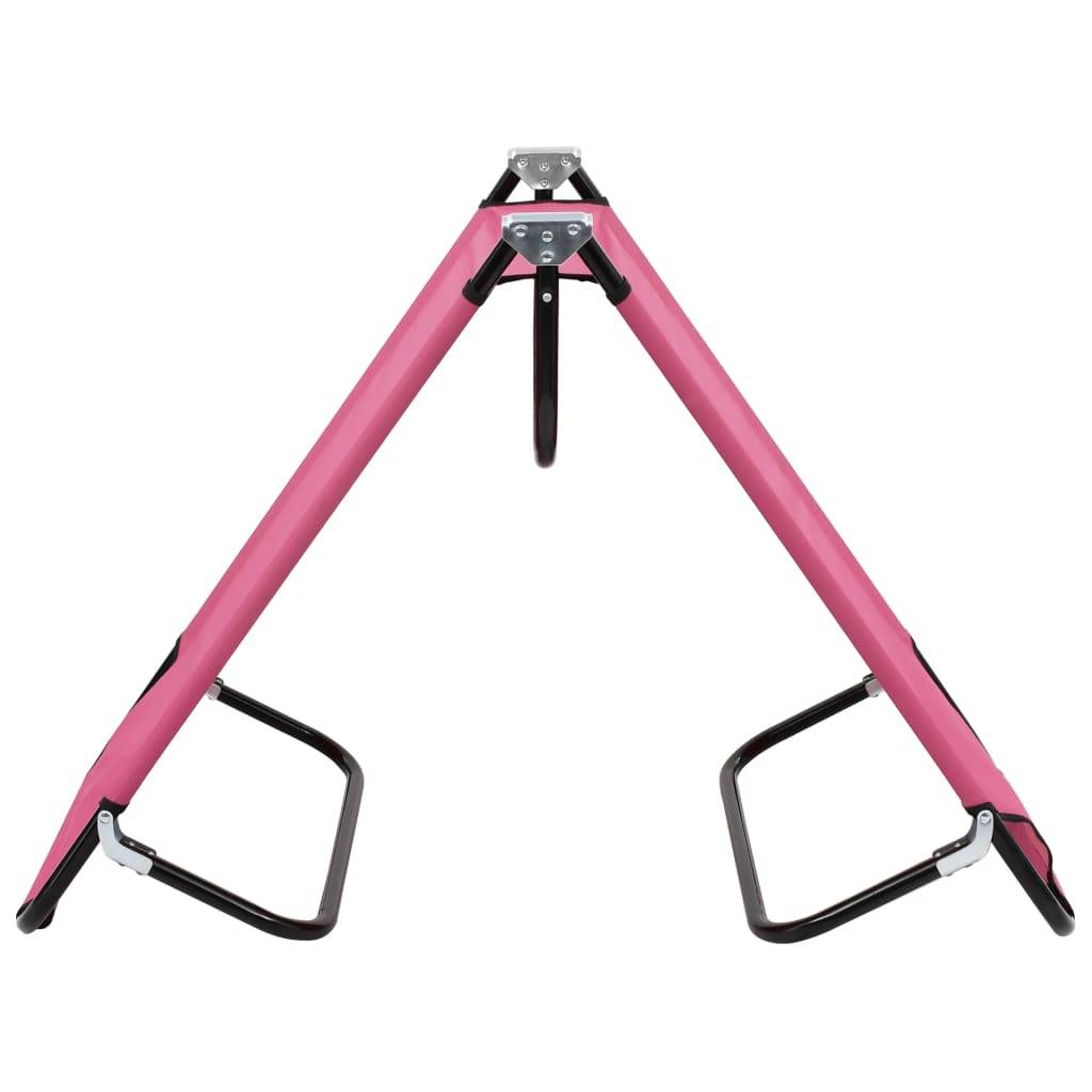vidaXL Klappliege Stahl Rosa