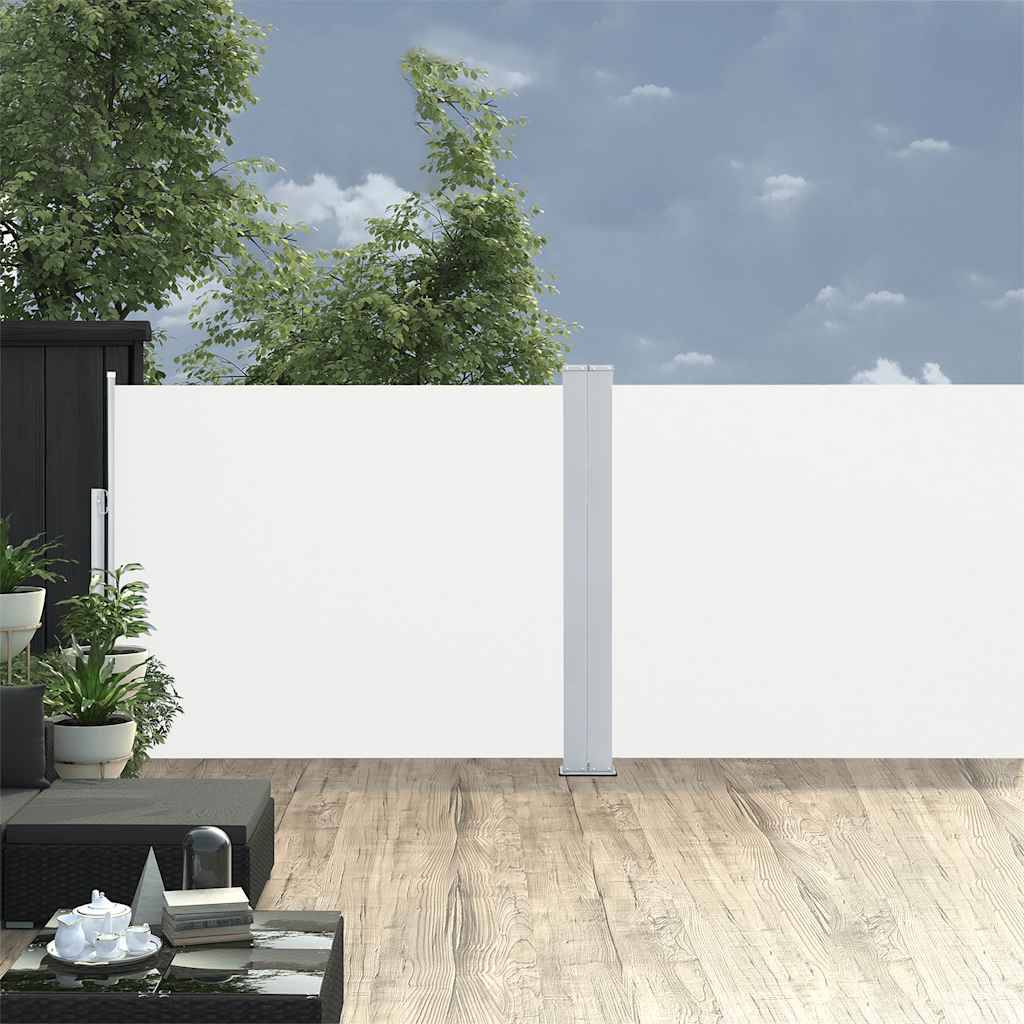 vidaXL Ausziehbare Seitenmarkise 140x1200 cm Creme