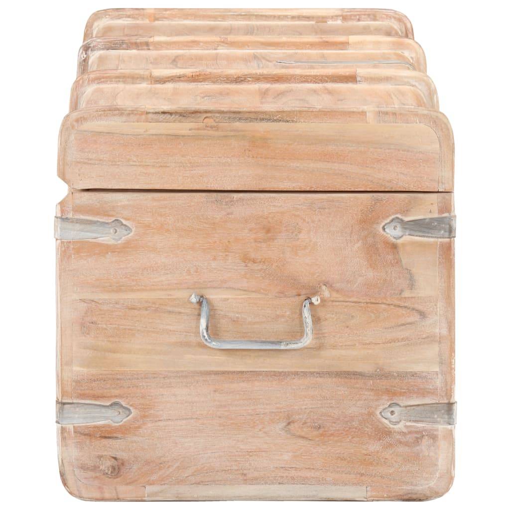 vidaXL Holztruhe 90x40x40 cm Akazie Massivholz