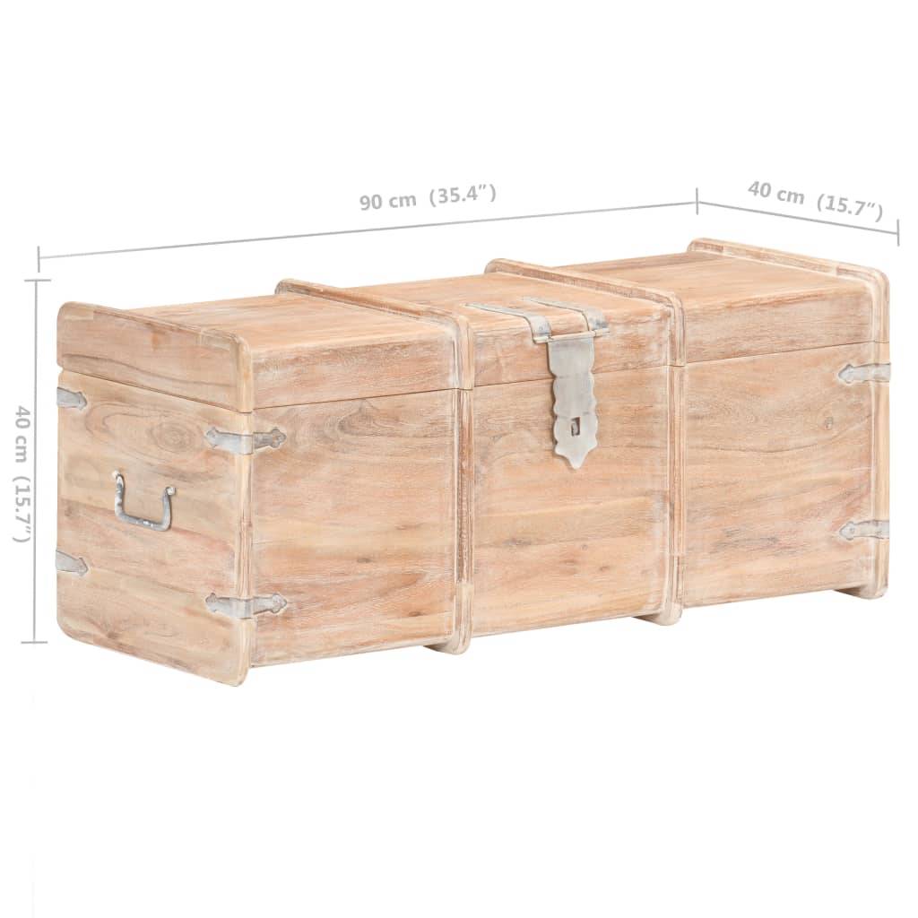 vidaXL Holztruhe 90x40x40 cm Akazie Massivholz