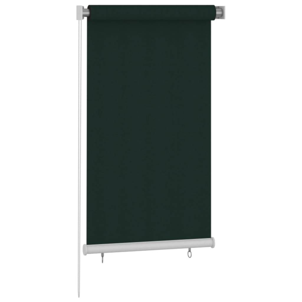 vidaXL Außenrollo 80x140 cm Dunkelgrün HDPE