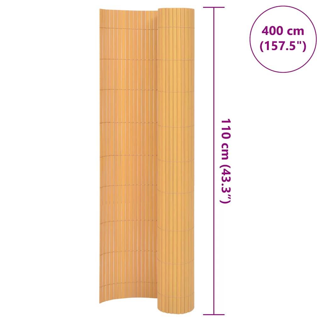 vidaXL Gartenzaun Doppelseitig 110x400 cm Gelb
