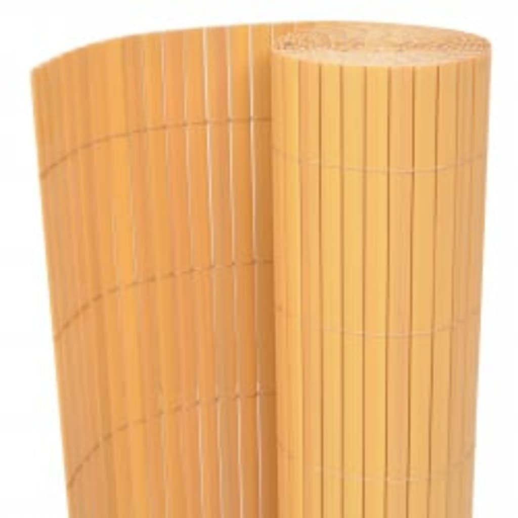 vidaXL Gartenzaun Doppelseitig 110x500 cm Gelb