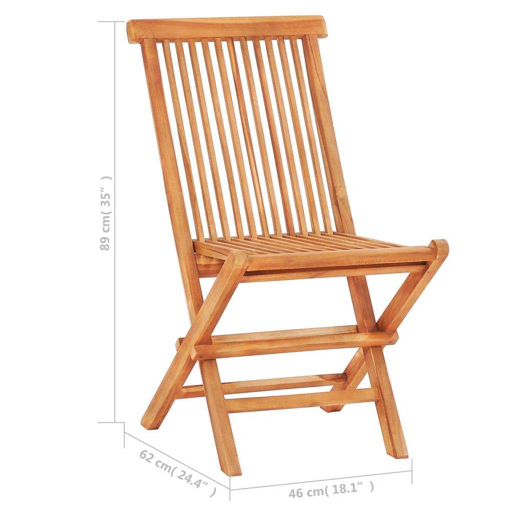 vidaXL 3-tlg. Bistro-Set mit Grauen Kissen Massivholz Teak
