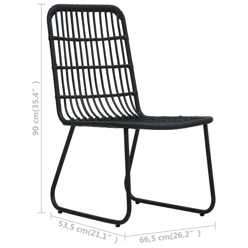 vidaXL 5-tlg. Garten-Essgruppe Poly Rattan und Glas