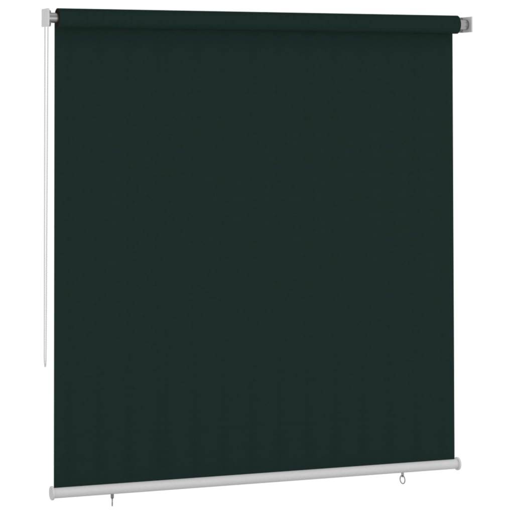 vidaXL Außenrollo 220x230 cm Dunkelgrün HDPE