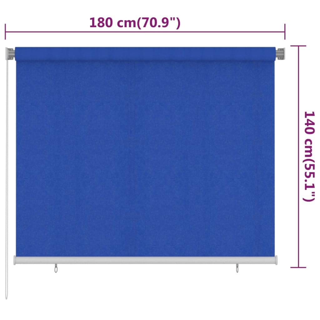 vidaXL Außenrollo 180x140 cm Blau HDPE