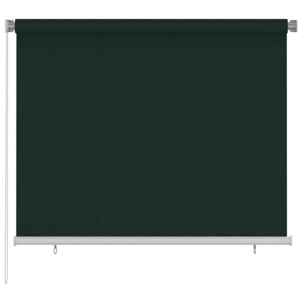vidaXL Außenrollo 180x140 cm Dunkelgrün HDPE