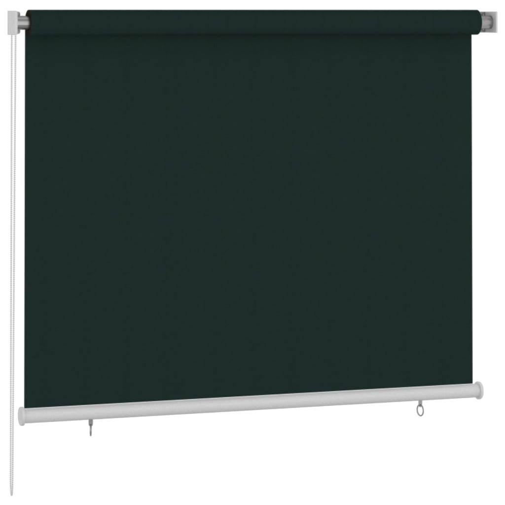 vidaXL Außenrollo 180x140 cm Dunkelgrün HDPE