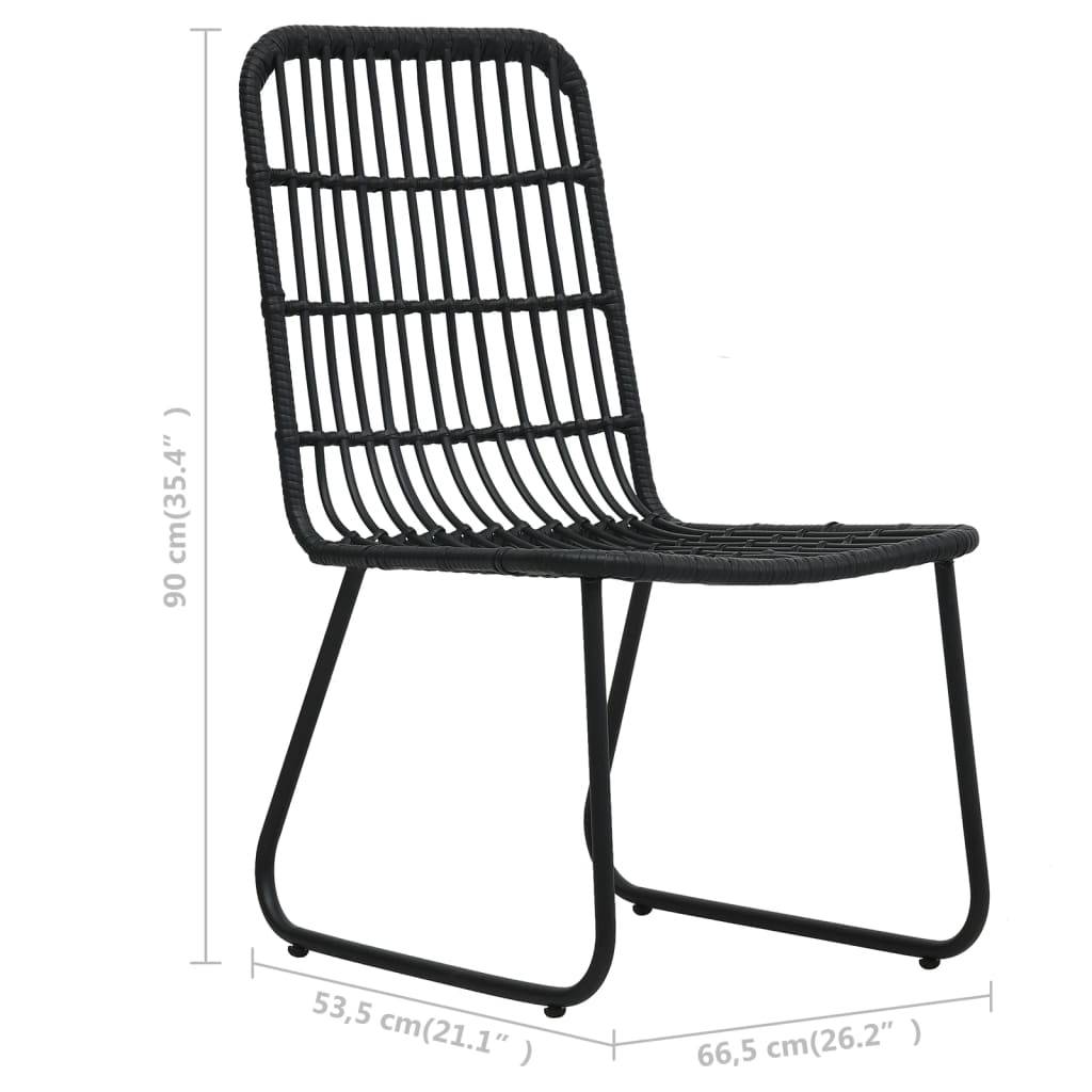 vidaXL 3-tlg. Garten-Essgruppe Poly Rattan und Glas