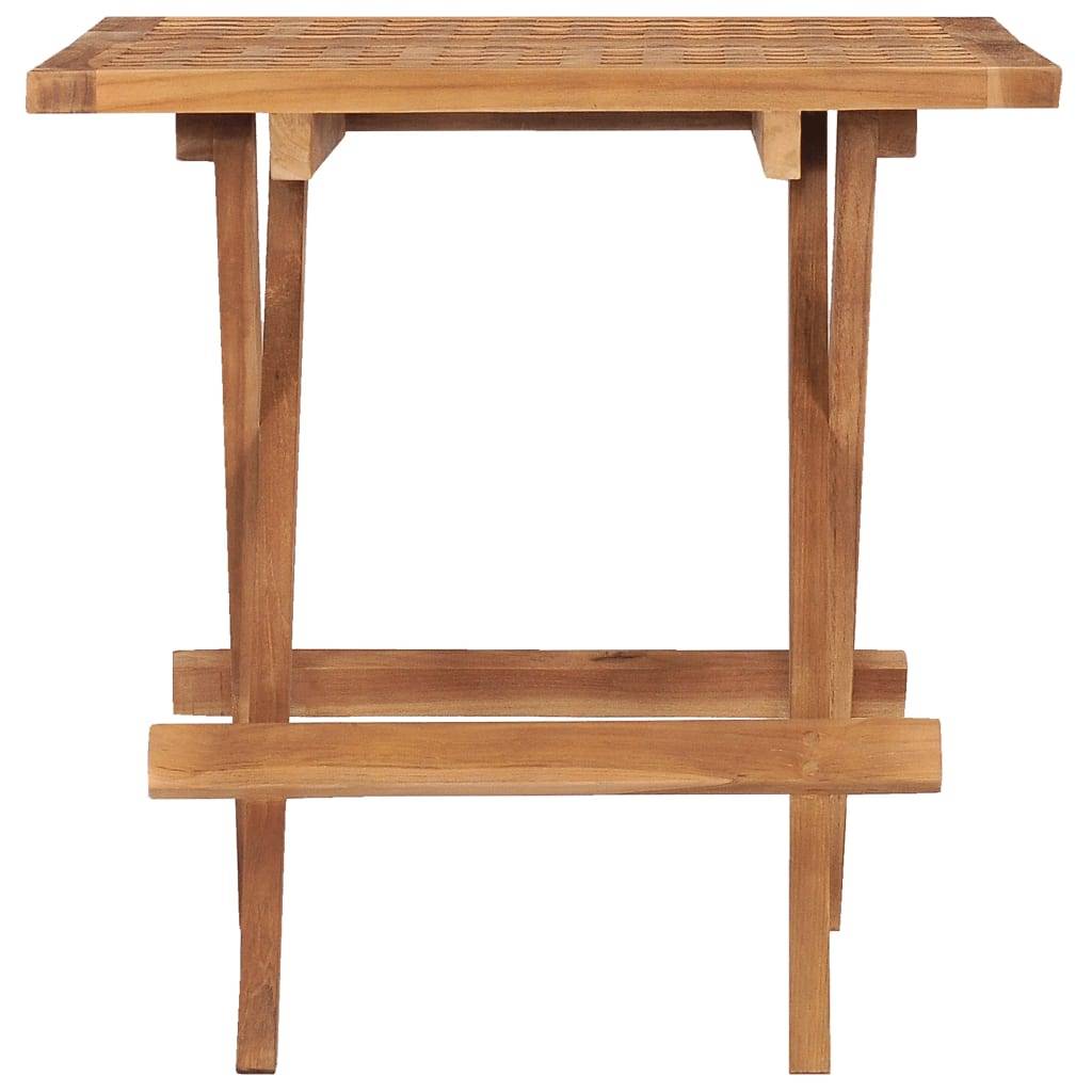 vidaXL Klappbarer Gartentisch 50x50x50 cm Teak Massivholz