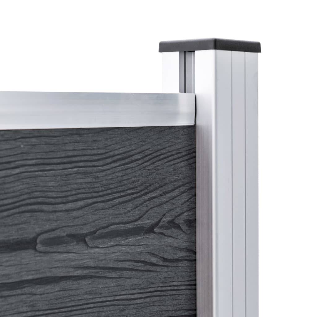vidaXL Zaunpfosten 3 Stk. Aluminium 185 cm