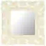 vidaXL Spiegel Handgeschnitzt Weiß 50x50 cm Massivholz Mango vidaXL Spiegel Handgeschnitzt Weiß 50x50 cm Massivholz Mango