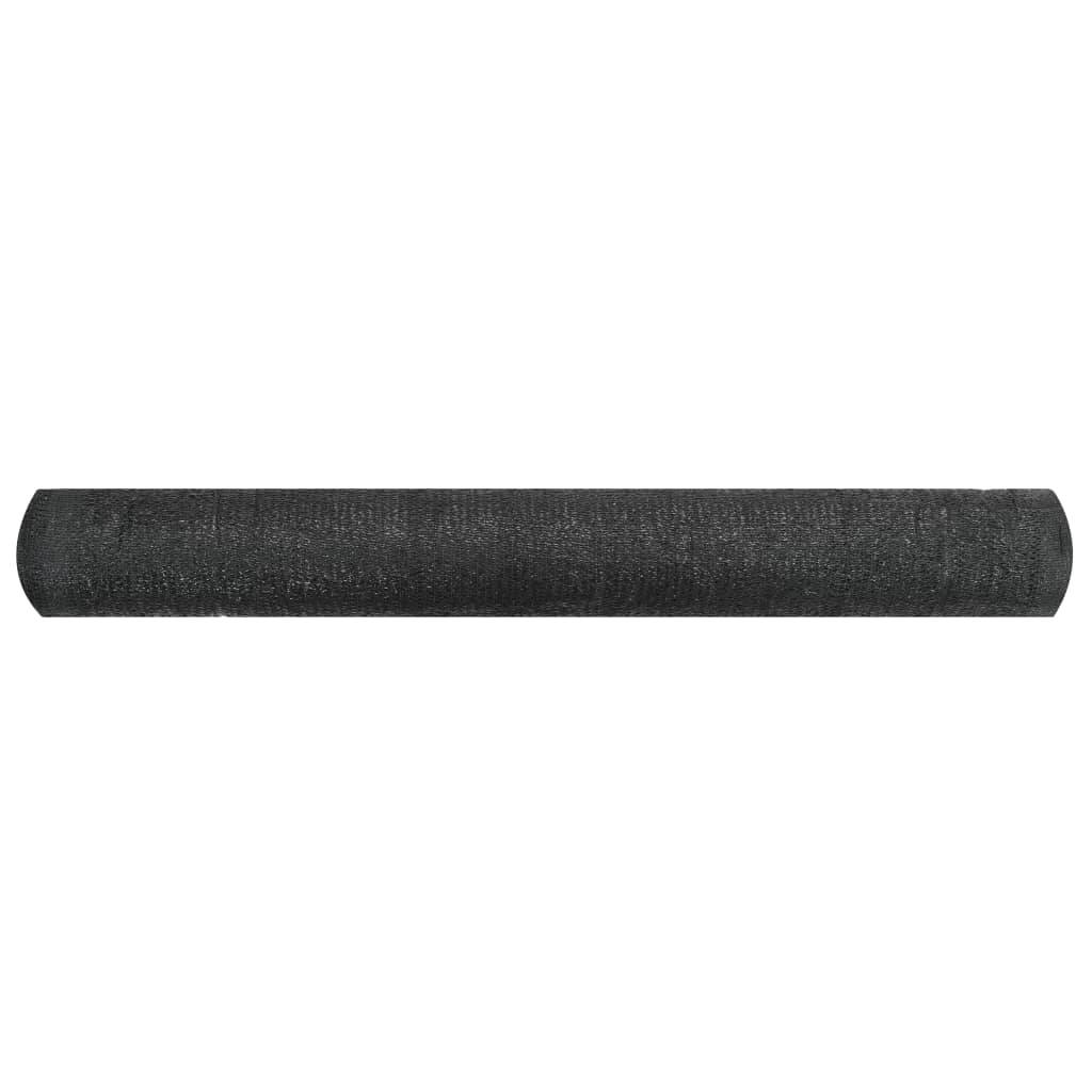 vidaXL Sichtschutznetz HDPE 1x25 m Schwarz