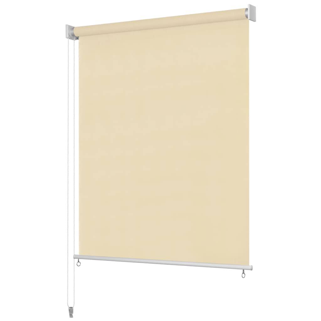 vidaXL Außenrollo 140 x 230 cm Cremeweiß