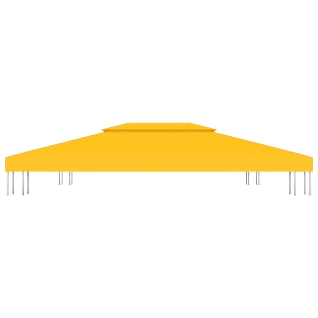 vidaXL Pavillon-Dachplane mit Kaminabzug 310 g/m² 4x3 m Gelb