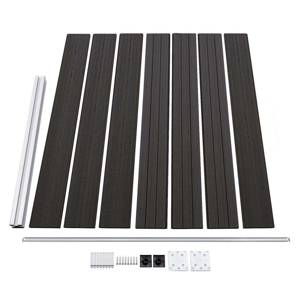 vidaXL Zaunelement WPC 175x146 cm Grau