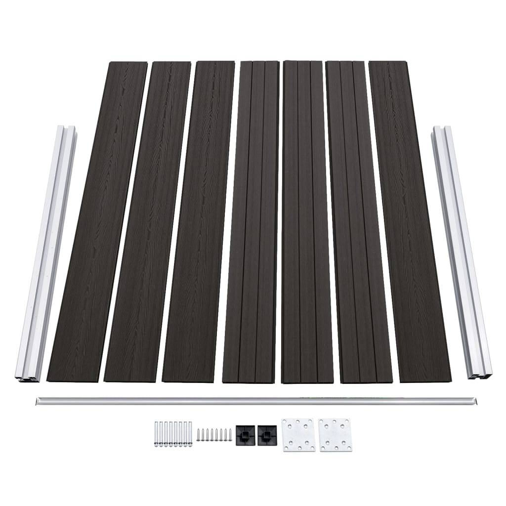 vidaXL Zaunelement WPC 180x146 cm Grau