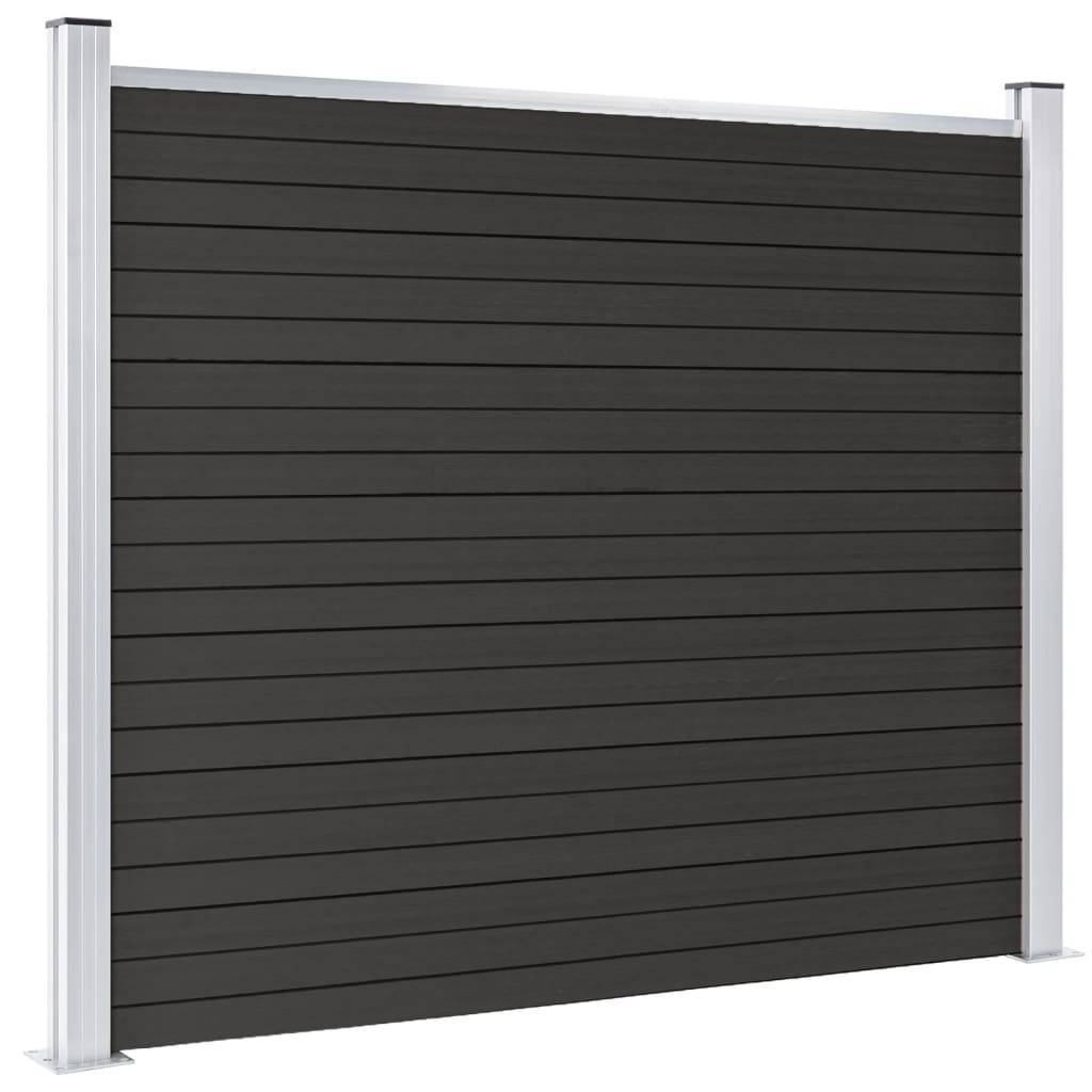 vidaXL Zaunelement WPC 180x146 cm Grau