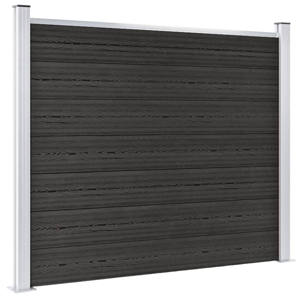 vidaXL Zaunelement WPC 180x146 cm Grau